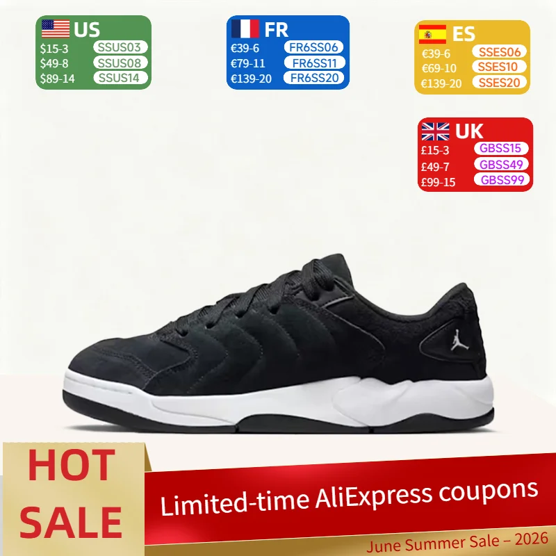 Tênis Nike Jordan Session masculino com bico redondo, ajuste confortável, versátil, minimalista, antiderrapante, cano baixo, para skate IB3731-004