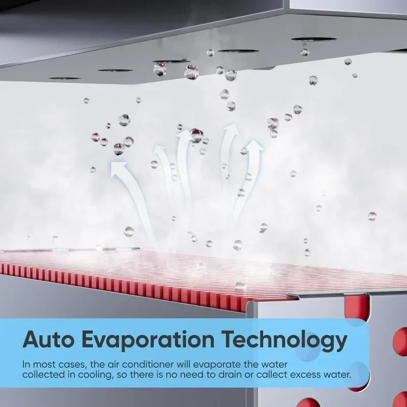 Condizionatore d'aria portatile ventola di raffreddamento silenziosa e funzione di deumidificazione Timer modalità di sospensione, telecomando
