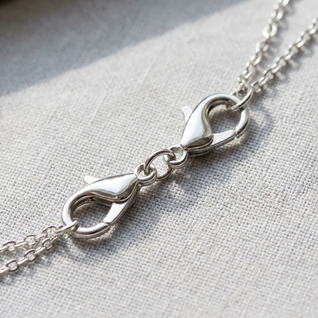

1Pc Extender Lobster Clasp 2.6cm, Double Head Clasp Gold Silver, Adjustable Chain Connector for DIY Jewelry Making