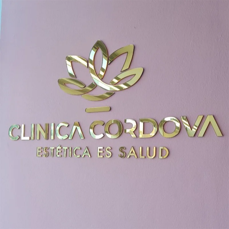 Imagem -06 - Sinal de Estúdio de Salão de Beleza de Escritório Personalizado Logotipo de Negócios 3d Espelho Acrílico Sinal de Logotipo de Negócios Corte a Laser Sinal de Negócios Estético