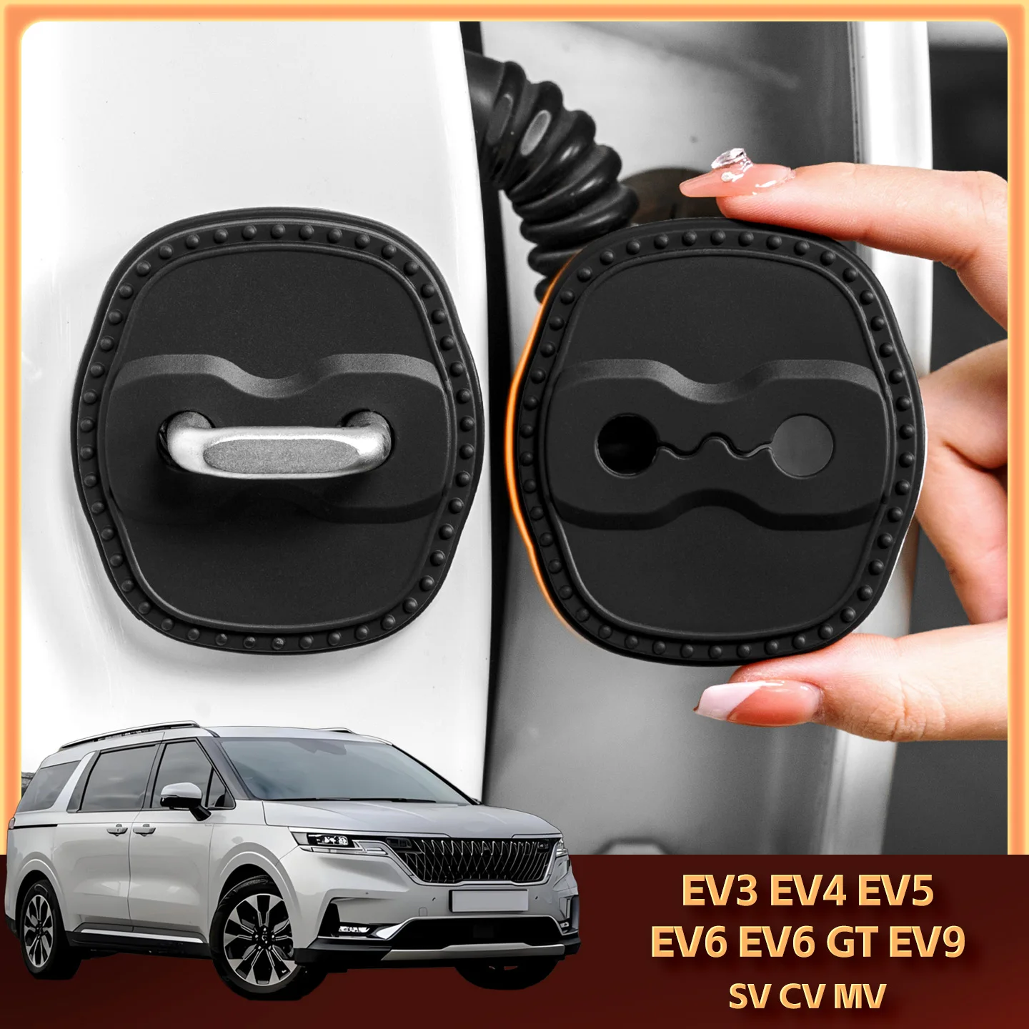 

2/4 шт. силиконовые защитные накладки на замки дверей автомобиля для KIA Tasman Niro Carnival KV-II VQ YP KA4 Carens Clavis EV