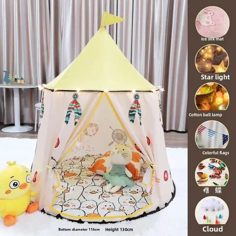 Baby Kids Indoor Tent Playhouse Girls Boys Princess Toy House Mongolian Yurt Playhouse Indoor Children's Tent for Home Use