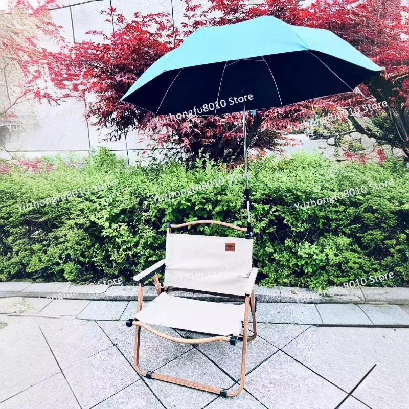 New Portable Camping Beach Chair Parasol Removable Folding Chair Fixture Umbrella Fishing Chair Outdoor Sunscreen Umbrella