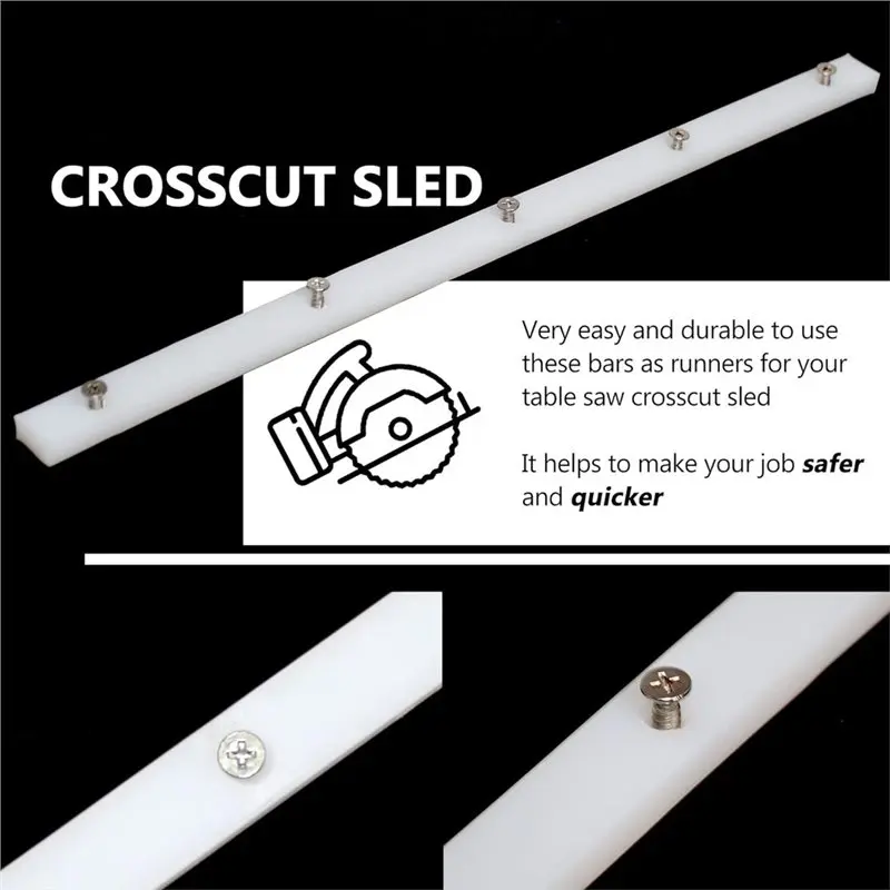 Crosscut Sled For Table Saw- UHMW Plastic 3/4