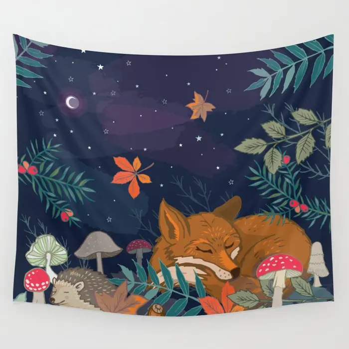 Hibernation Tapestry Wall Hanging Hippie Tapestries Rugs Home Living Room Dorm Decoration Tablecloths Blanket