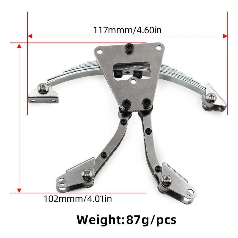 1:14th Scale RC Truck Metal Rear Suspension Shock-absorbing spring Kit for SCANIA Tamiya 770S R620 for VOLVO Model Car DIY