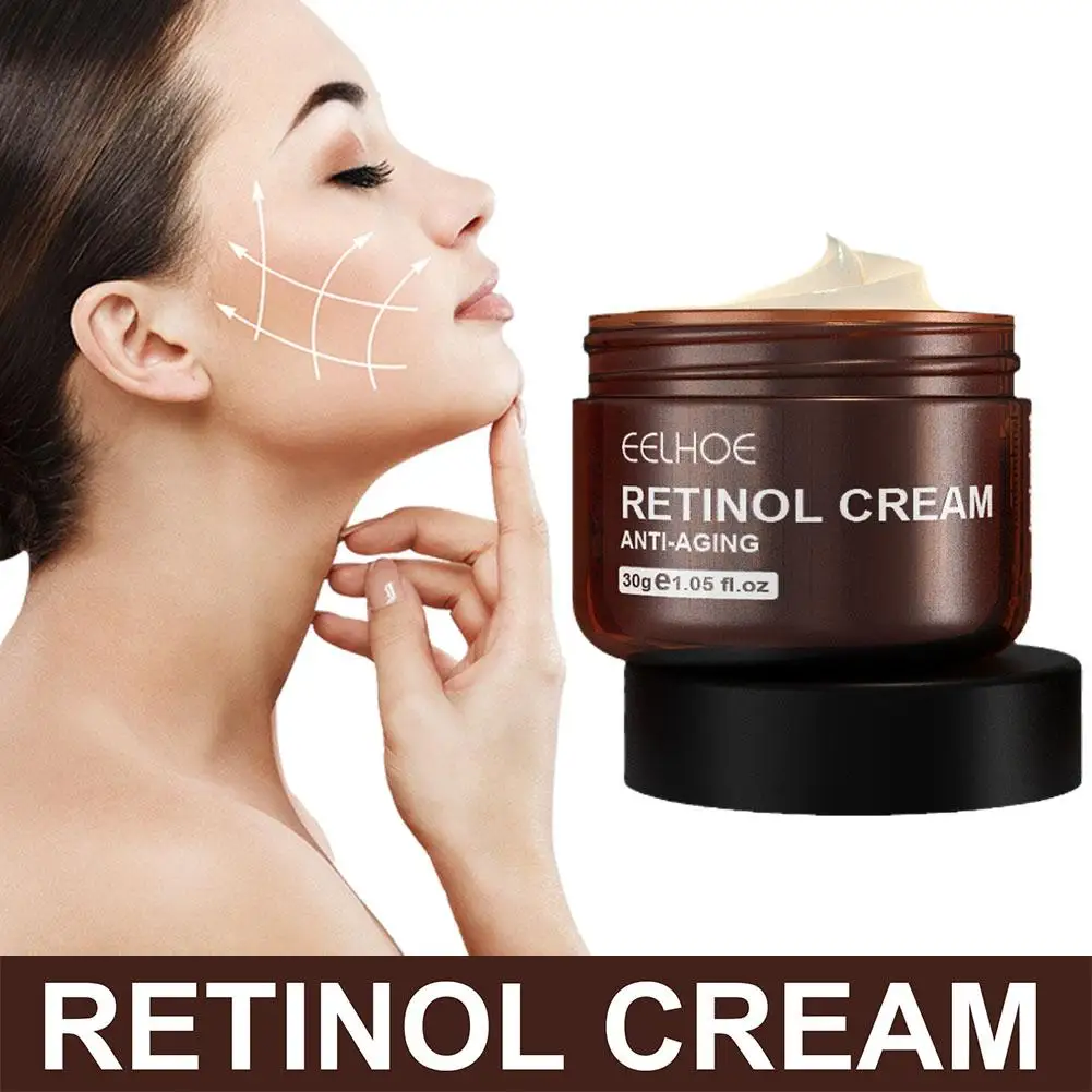 30g Retinol krem do twarzy środek do usuwania zmarszczek Anti-Aging ujędrniający Lifting Fade drobne linie Serum wybielanie nawilżająca pielęgnacja skóry