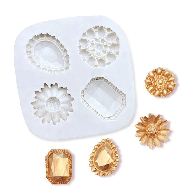 Jewelry Diamond Silicone Cake Baking Mold Sugarcraft Chocolate Cupcake Resin Tools Fondant Decorating Tools