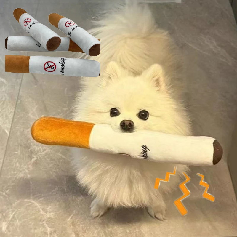 Divertido juguete interactivo de peluche para perros, cachorro con sonido, sin humo, juguetes de entrenamiento para perros, resistente a mordeduras, juguete para masticar para perros