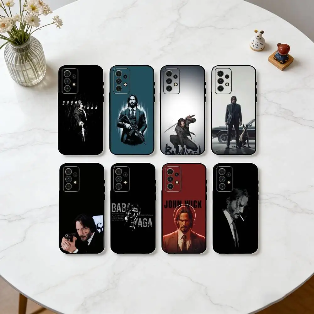 M-Movie C-Character John Wick  Phone Case For Samsung S25,S24,S21,S22,S23,S30,Ultra,S20,Plus,Fe,Soft Silicone Black Cover