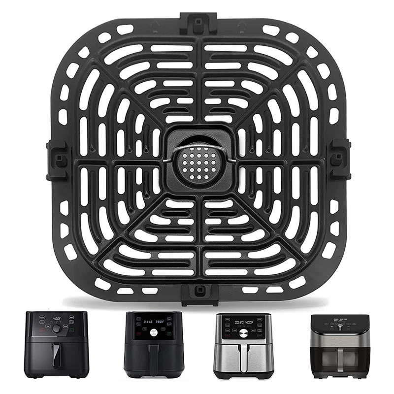 1PC Air Fryer Mats Grill Cooking Pan Rack Round Square Non-Stick Food Separator Cooking Divider Kitchen Air Fryer Accessories