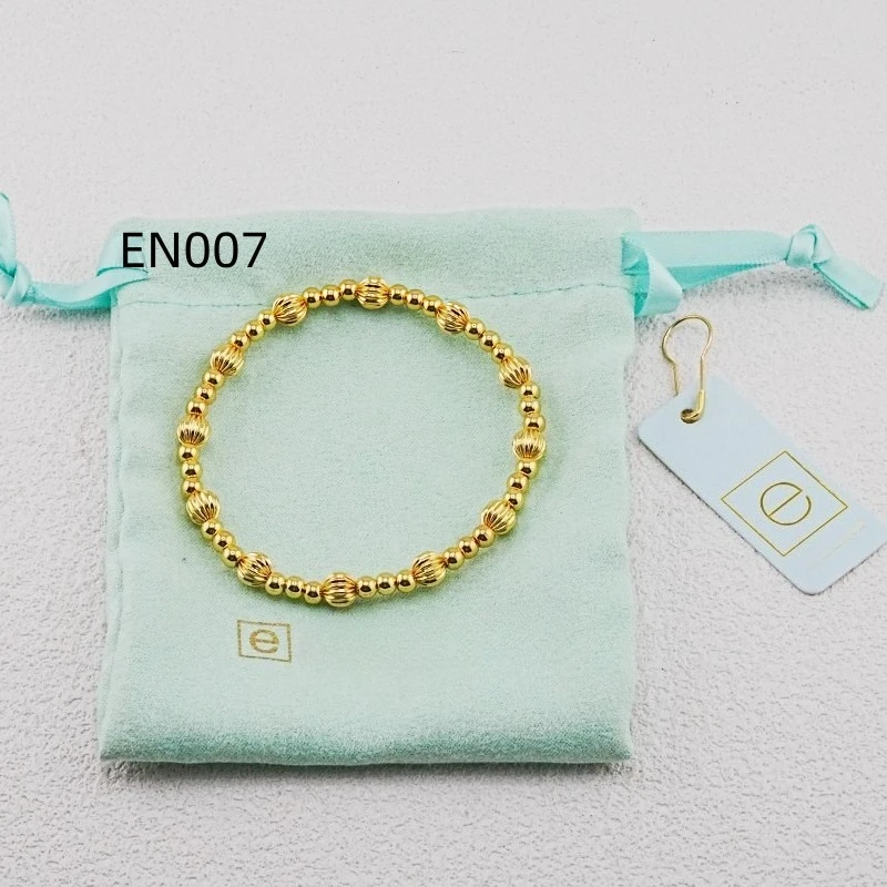 VKVVA Fashion Jewelry Gold-plated Dignity Sincerity Pattern 6mm Bead Bracelet for Women Unique Gifts
