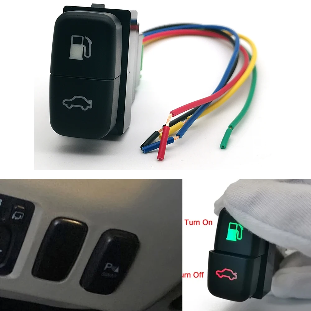 Compatible for Mitsubishi Pajero V73 V93 Lancer Outlander ASX Car Dual Momentary Switch Fuel Tank Boot Switch Button With Cable