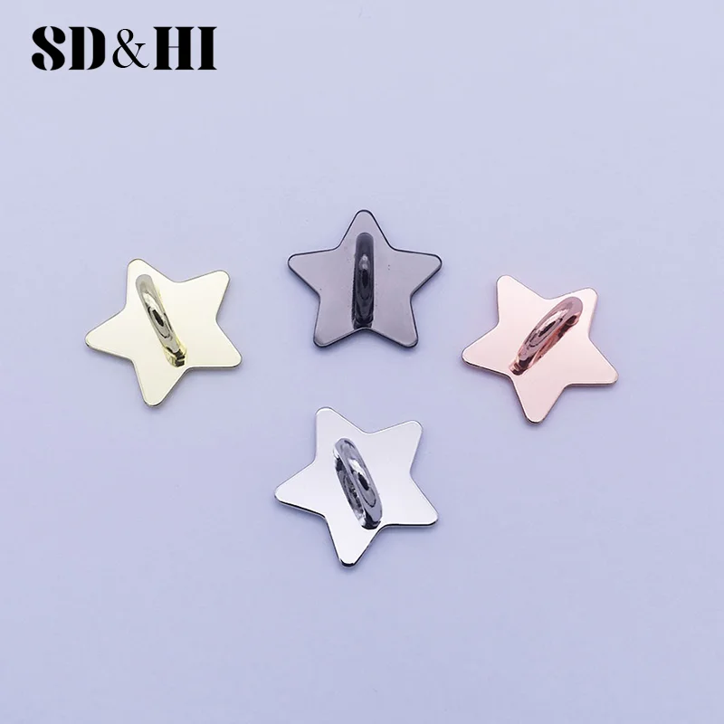 2/4PCS Adhesive Metal Stars Moon Bow Phone Charm Holder Phone Case Finger Ring Stand Hook Buckle Charm Clasp Accessory String