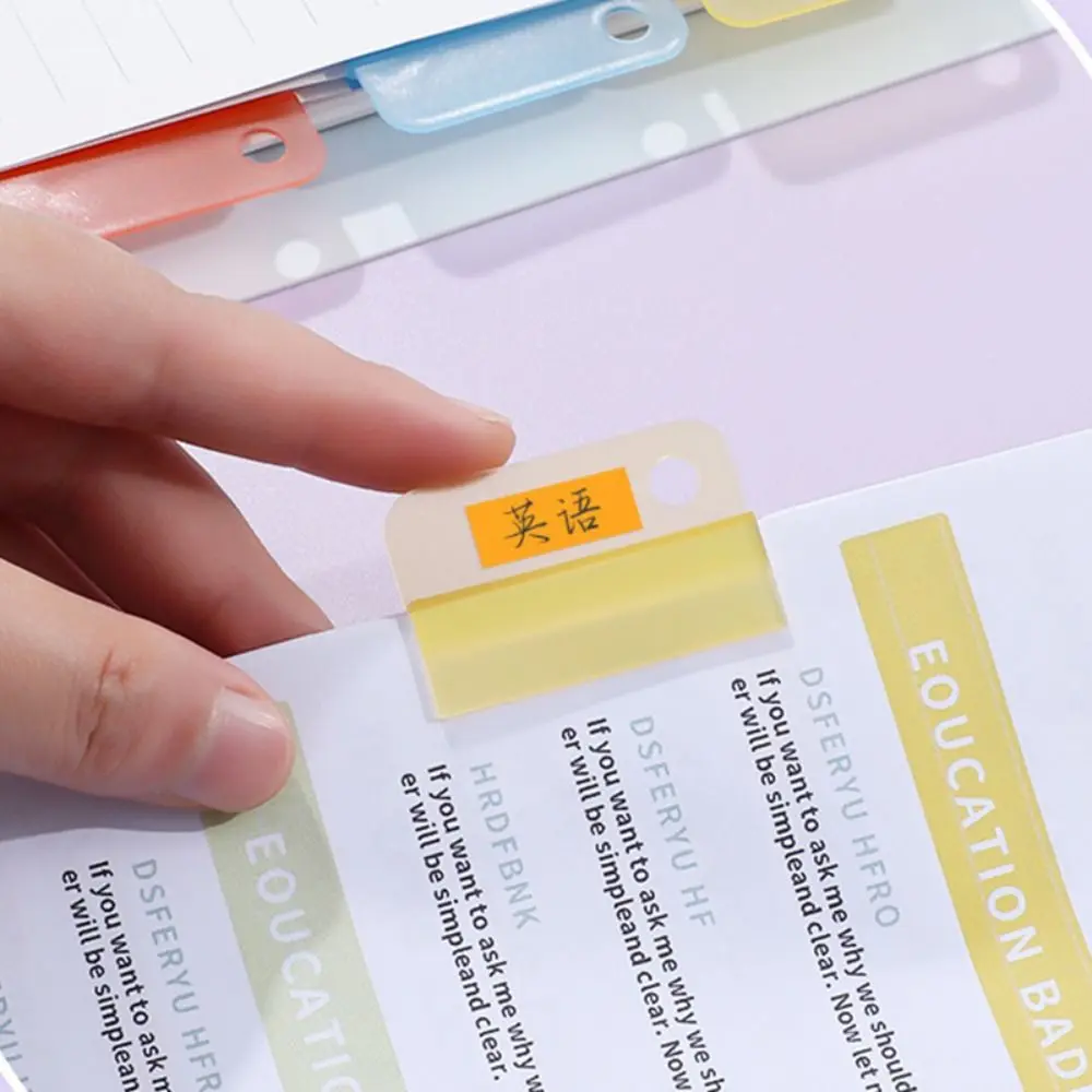 Plastic Index Clip Transparent Candy Color File Classification Clamp Multi-function File Classification Bookmark Clip Student