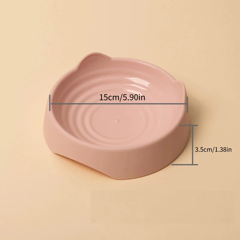 Cat Feeder Bowl Plastic Standing Ear Threaded Pet Bowl Cute Cat Ear Design Water Feeding Bowl Durable Pet Accessories