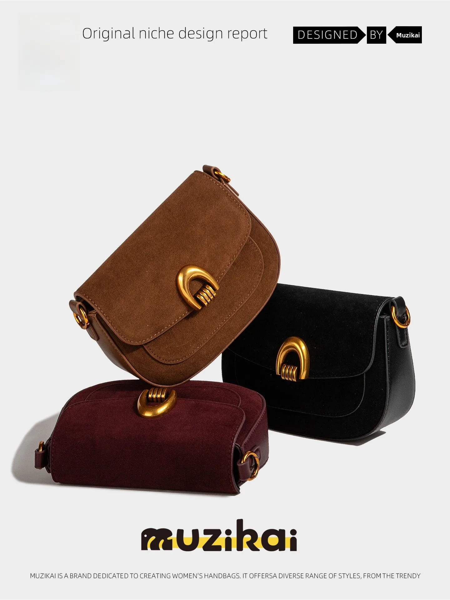 

MuziKai Luxury Texture Small Square Bag Women's Commuter Crossbody Bag Fashionable Trendy Pure Color Synthetic Leather Handbag