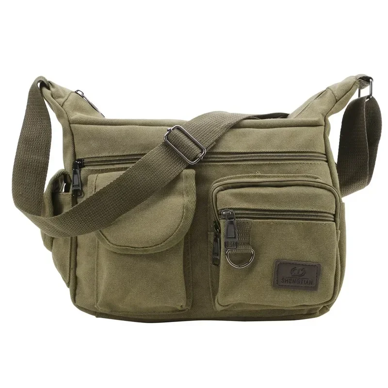 Męska torba na ramię na co dzień Messenger Crossbody na ramię unisex torby podróżne na zewnątrz w stylu vintage
