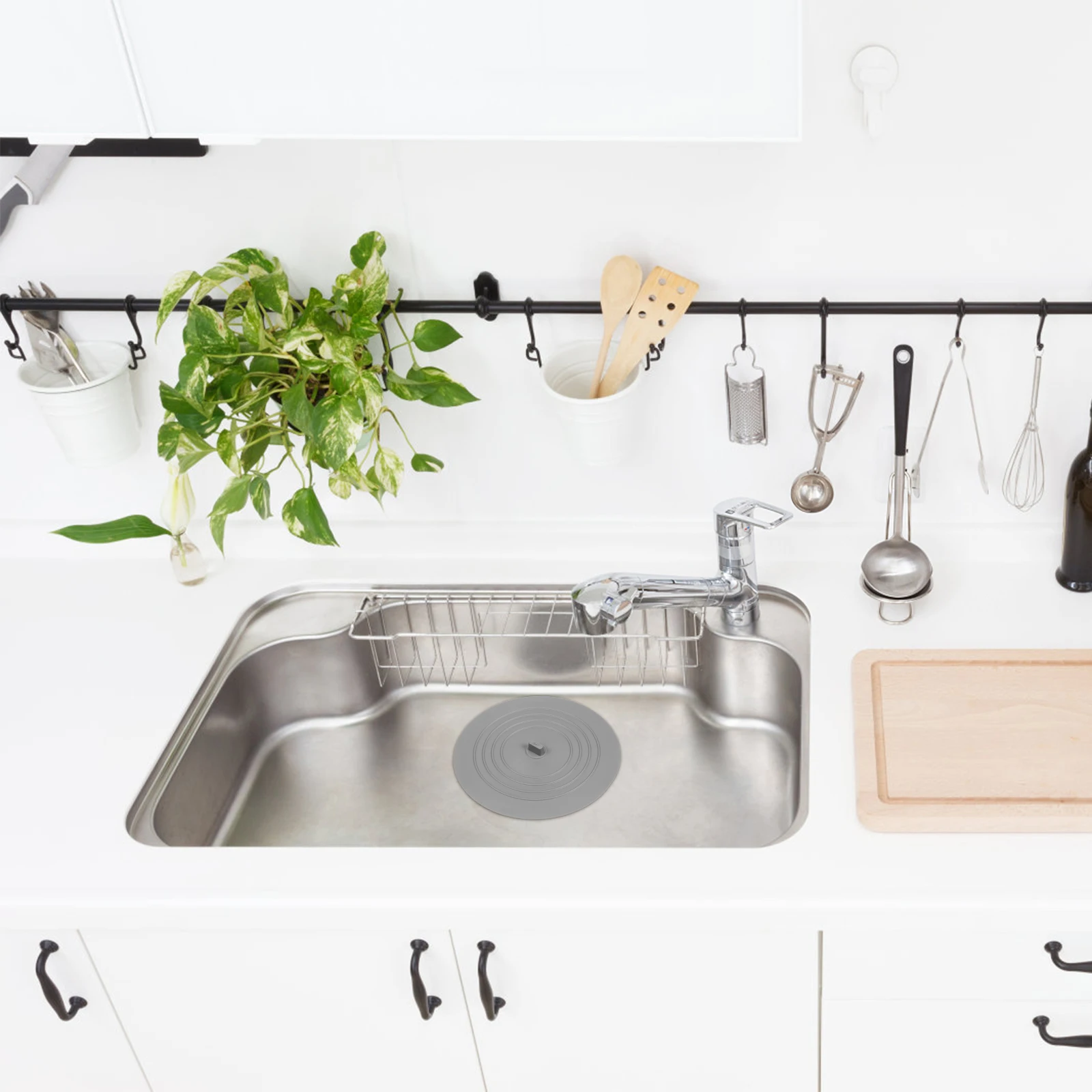 

4pcs Water Plug Round Drain Stoppers Sink Stopper Bathtub Hair Catcher For Bathroom Kitchen Tub Drain Filter Tool