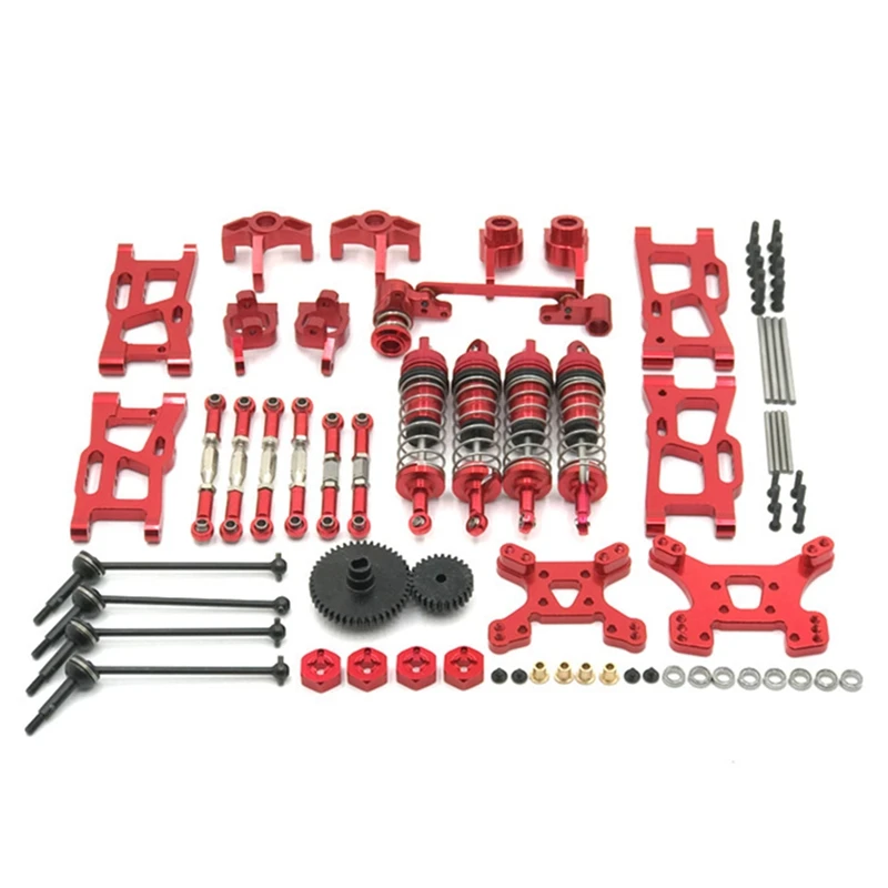 Wltoys에 가장 적합 144001 144002 144010 124017 124019   스윙 암 충격 흡수 장치 업그레이드 수정 키트 RC 자동차 액세서리