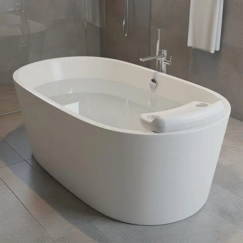 Ergonomic Waterproof Bathtub Pillow Non-Slip Suction Cups PU Material for Hotel Bathroom Relaxing Bath Time