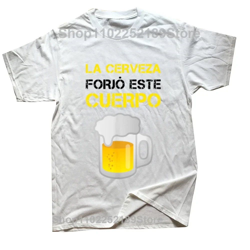 Mexican Beer Necesito Cerveza Funny Alcohol Bar Beer Drinking T Shirts Spanish Euro Size O-Neck Casual Oversized Unisex Tees