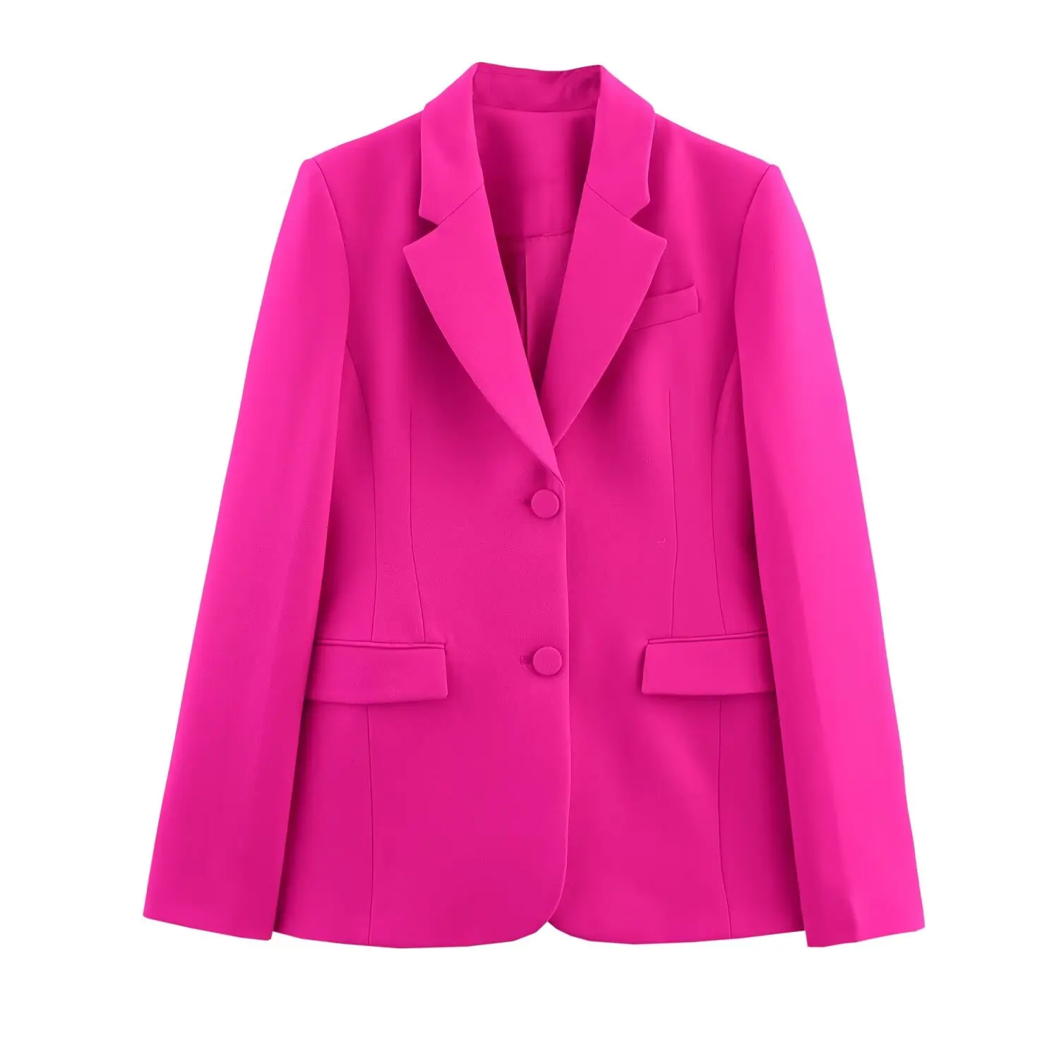 طقم بدلة PB&ZA2025 للسيدات بقصة ضيقة وأكمام طويلة وسروال واسع