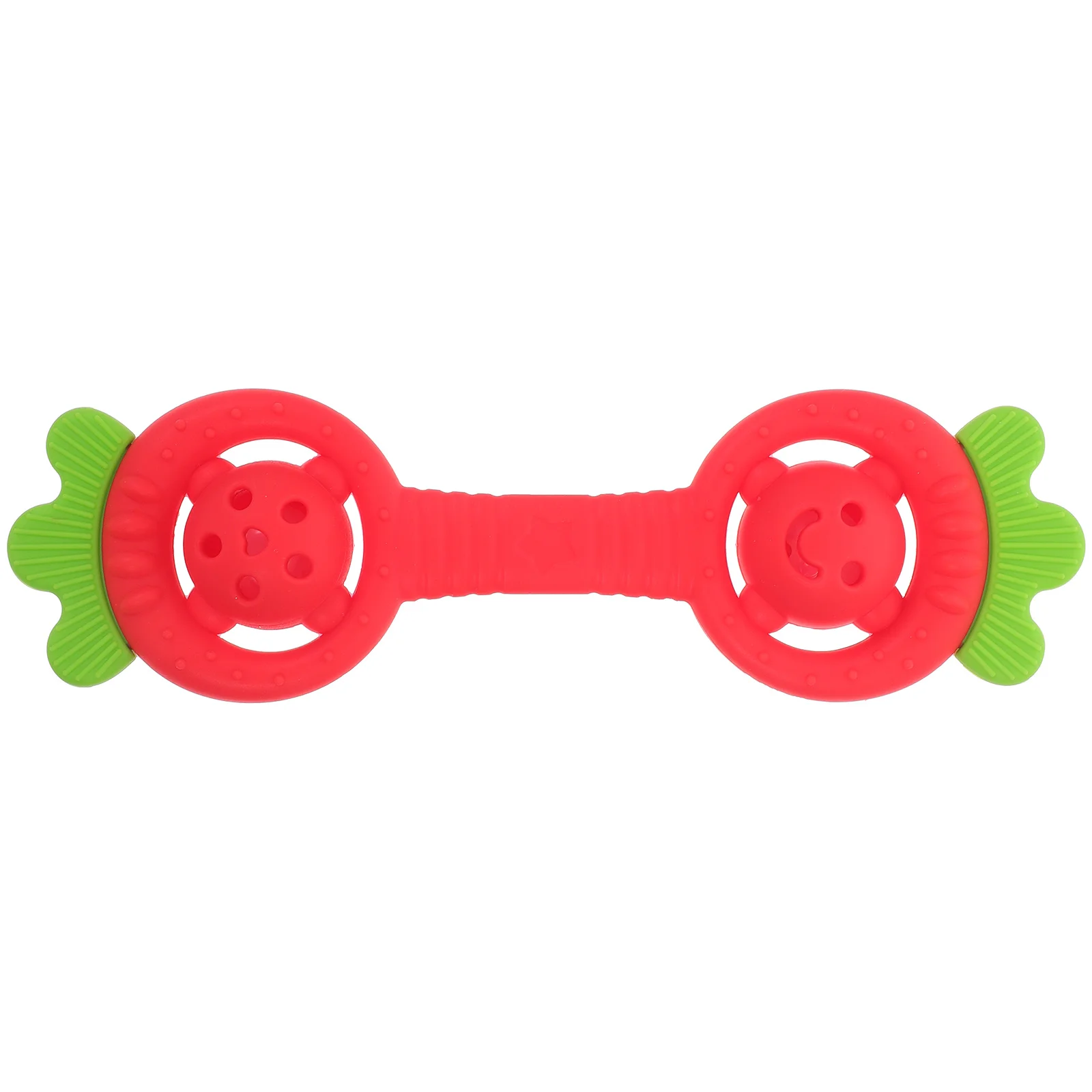 Adorable anillo mordedor de silicona de dibujos animados para bebés, juguete sensorial para masticar con alivio Molar, ligero, fácil agarre, calmante para bebés