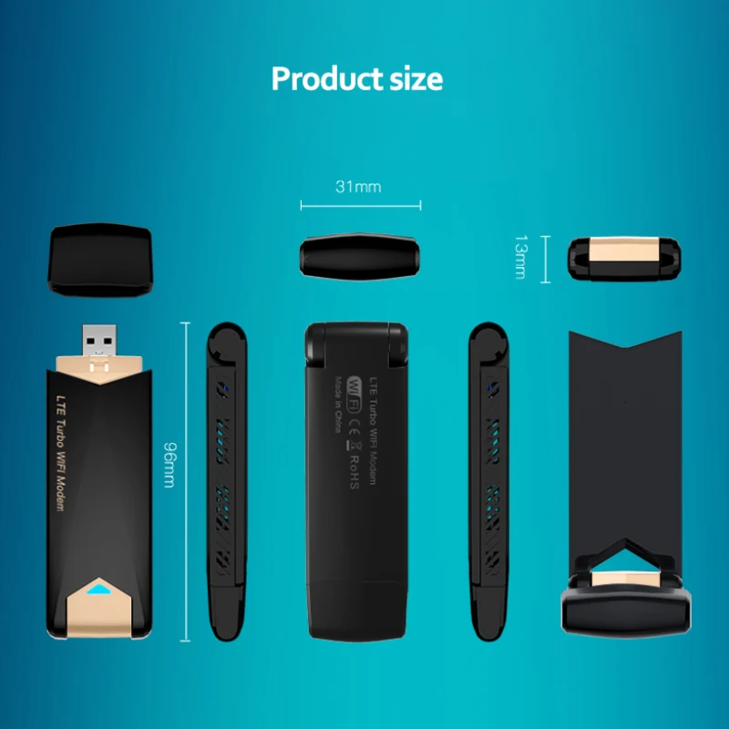 Factory Popular Portable Wireless Network 150Mbps LTE UFI USB 3G 4G WIFI Dongle SIM Card Slot Modem Network Card 4G Router