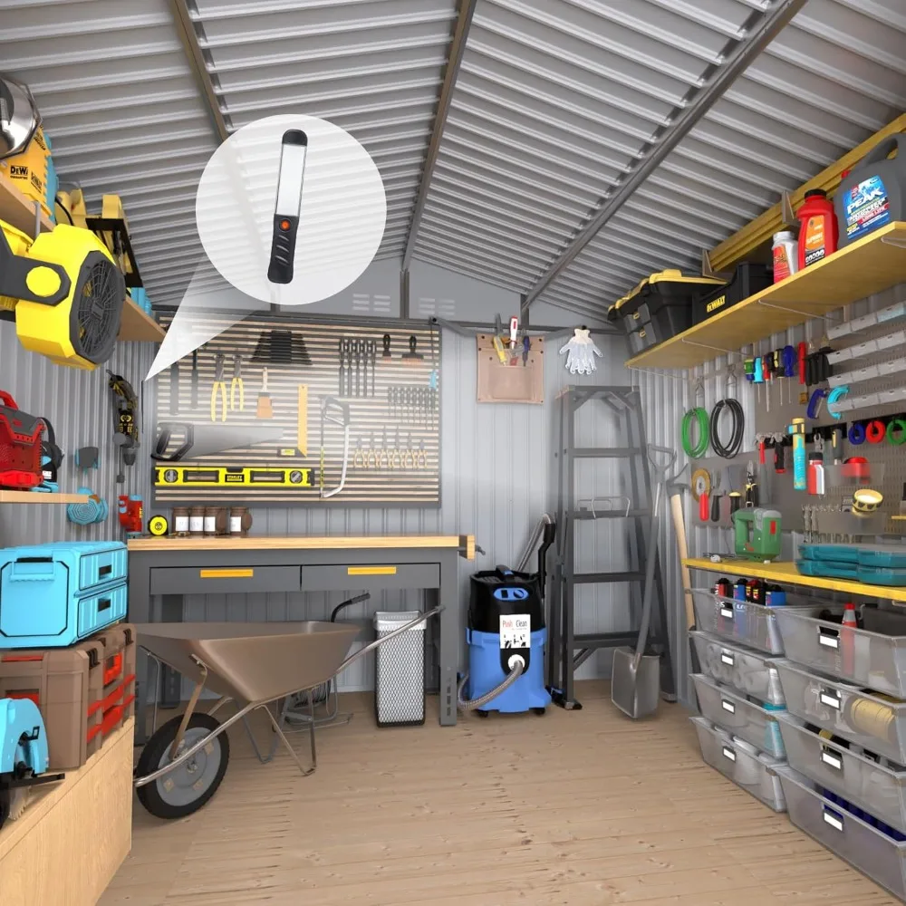 10x12 FT Outdoor Storage Shed, Metal Garden Shed - Tool Storage Sheds with Lockable Doors, Waterproof Outside Storage Building f