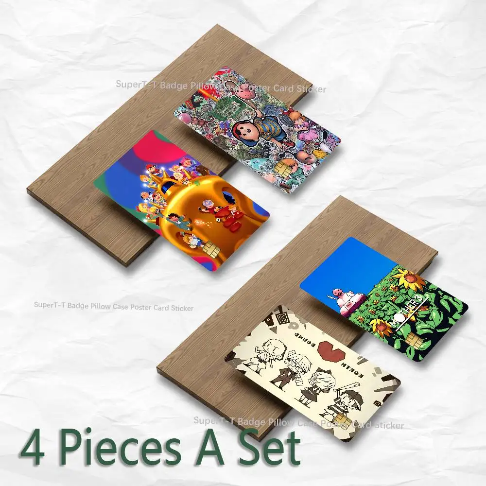 E-EarthBound Mother 4 Credit Card Skin Stickers for VISA JCB Mastercard and Other IC Bank Card Decoration Protect