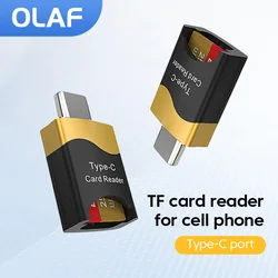 Mini Type C Card Reader TF Card Memory Reading Fast Transfer OTG Card Reader For Samsung Xiaomi Cell Phone PC Laptop Flash Drive