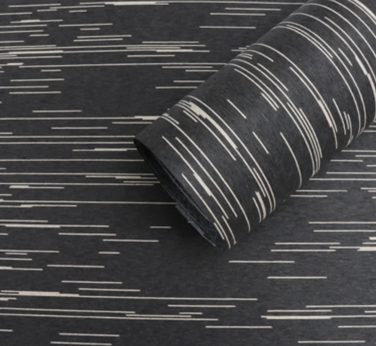 L1.08meters Width:440mm T:0.5mm Technology Wood Black And White Meteor High Wood Veneer Home furniture flooring car decoration