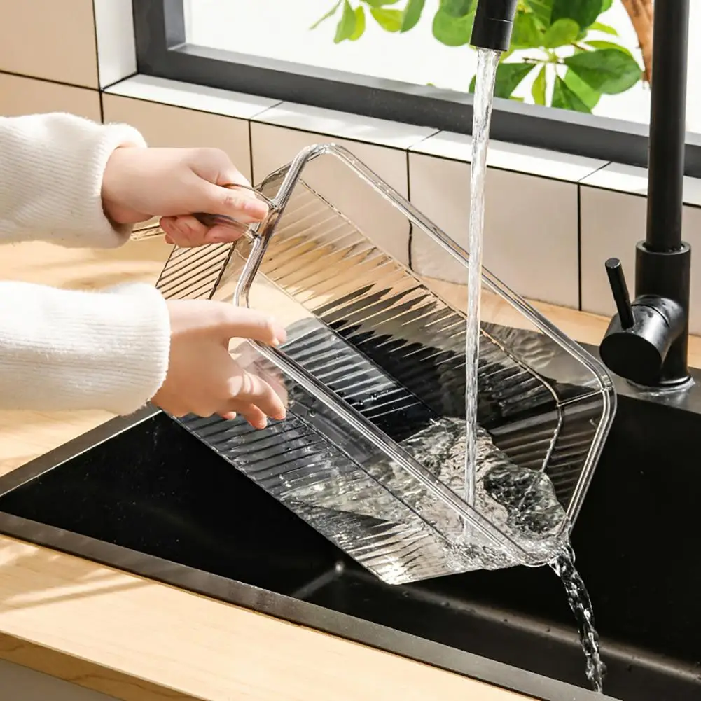 Easy Pull Fridge Bin Refrigerator Storage Box with Handle Date Timer Sealed Freshness Preservation Container Kitchen Organizer