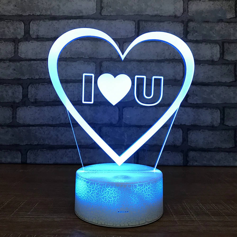 New Creative Love Balloon 3d Light Fixtures Valentine's Day Gift Led Night Light Kids Room Led Kids Lights Lamps