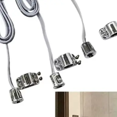 DC12-24V Cabinet Door Sensor Light Switch 10.5*12MM ABS Silver IP20 Concealed Mount Double Triple Door LED Control Tool