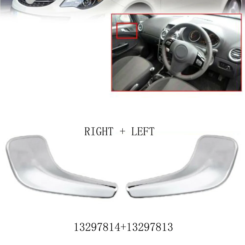 

Replacement Handle Interior Door Handle OEM 13297813 OEM 13297814 Right And Left Set For Vauxhall Corsa D Silver