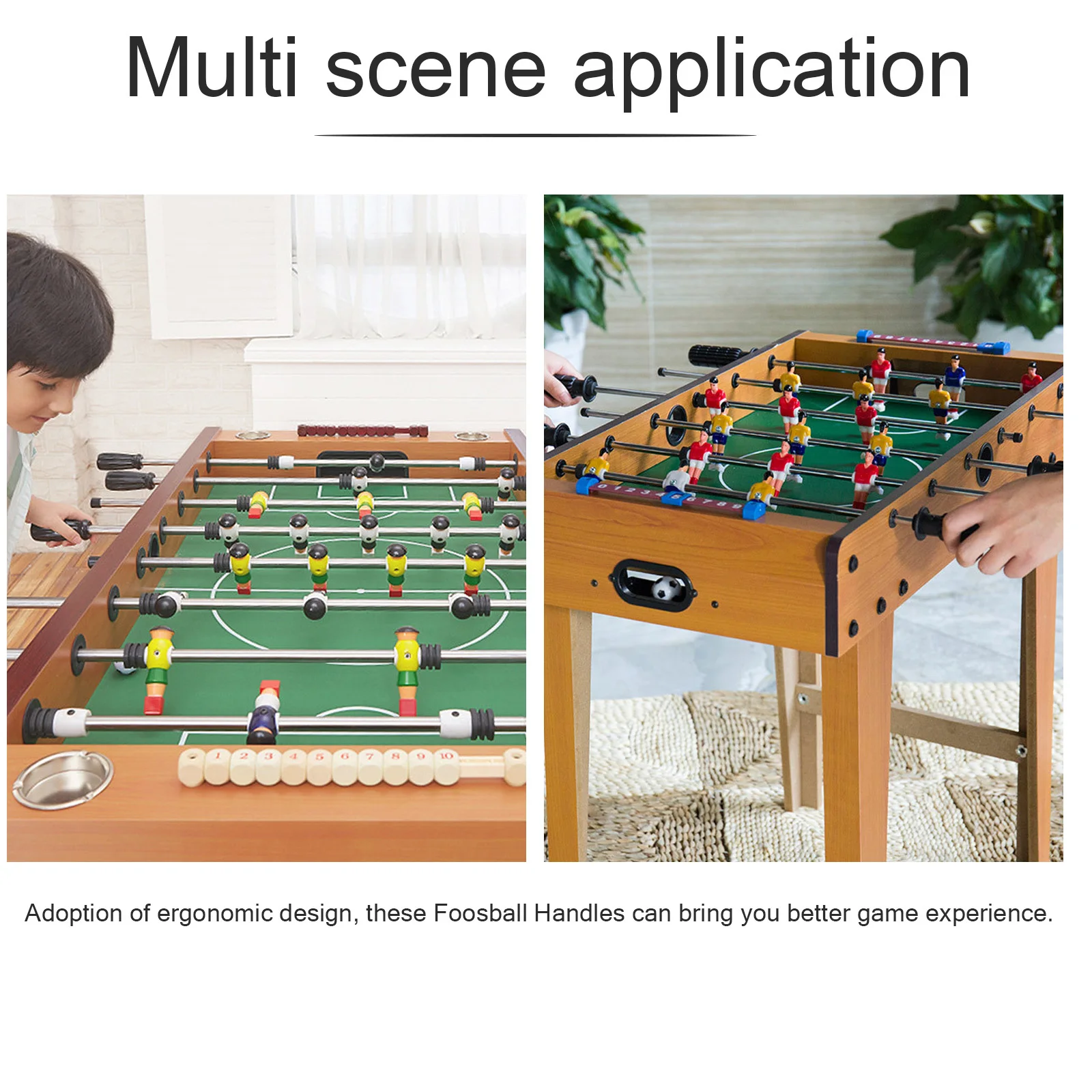 

8Pcs Professional Foosball Machine Handles Nonskid Tpr Grip Parts Compact Storage Suitable for Adults Foosball Table Parts