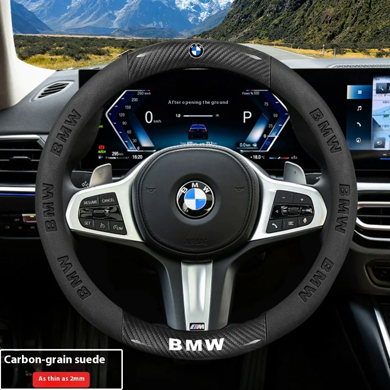 

Car Carbon fiber Leather Steering Wheel Cover BMW M X1 X3 X5 X7 G20 G30 E36 E90 E39 E46 E60 E70 F01 F10 F15 F20 F25 F30 M2 M3 M4