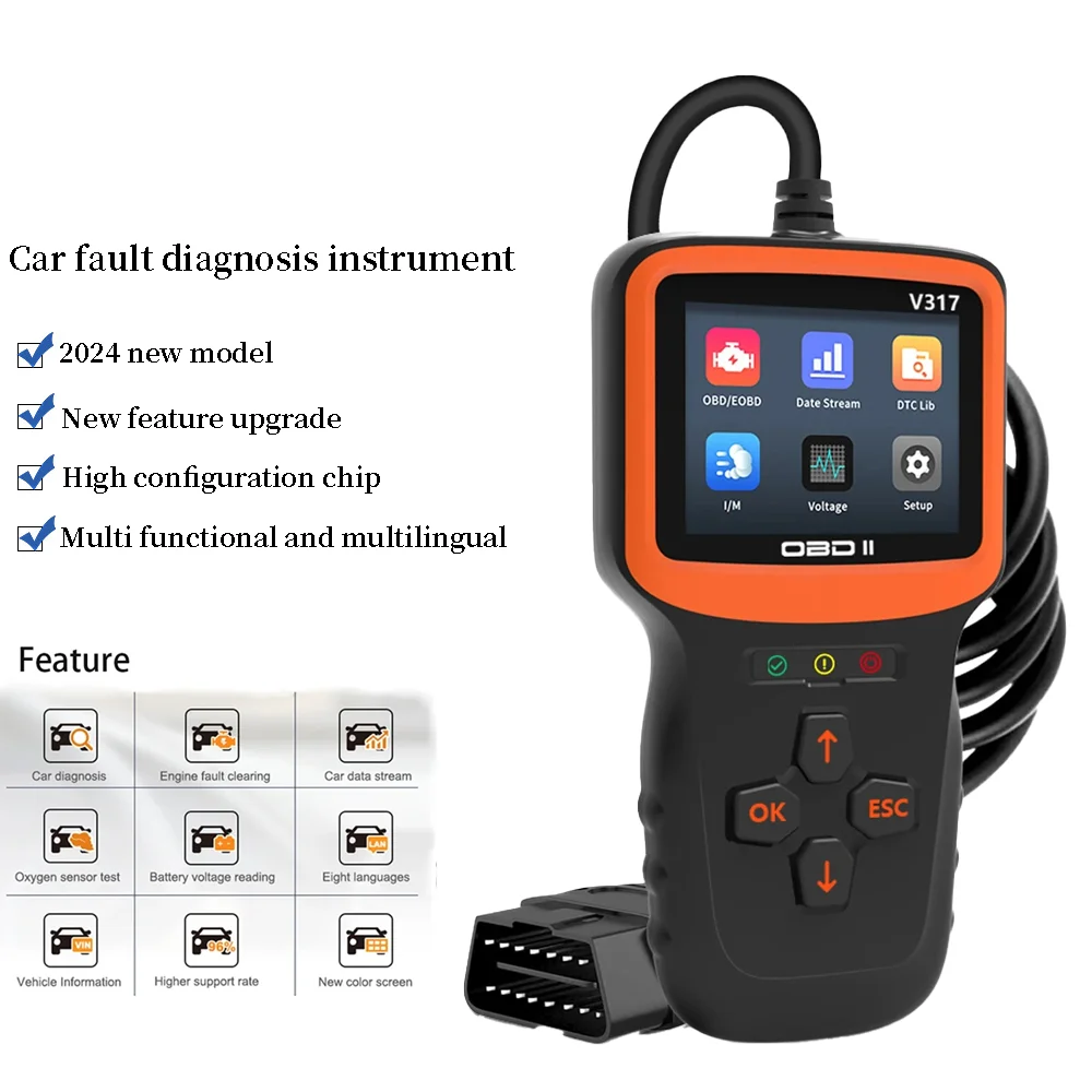 

V317 Colour Screen OBD2 Diagnostic Tool Car Scanner Machine Automotive Code Reader Check Engine Fault