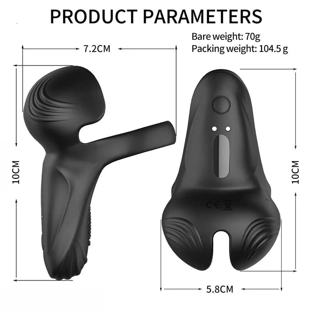  Remote Control Vibrating Ring Penis Ring Men Invisible Outdoor Wear Ejaculation Delay Scrotum Stimulator Testicle Massager Toy - view 5