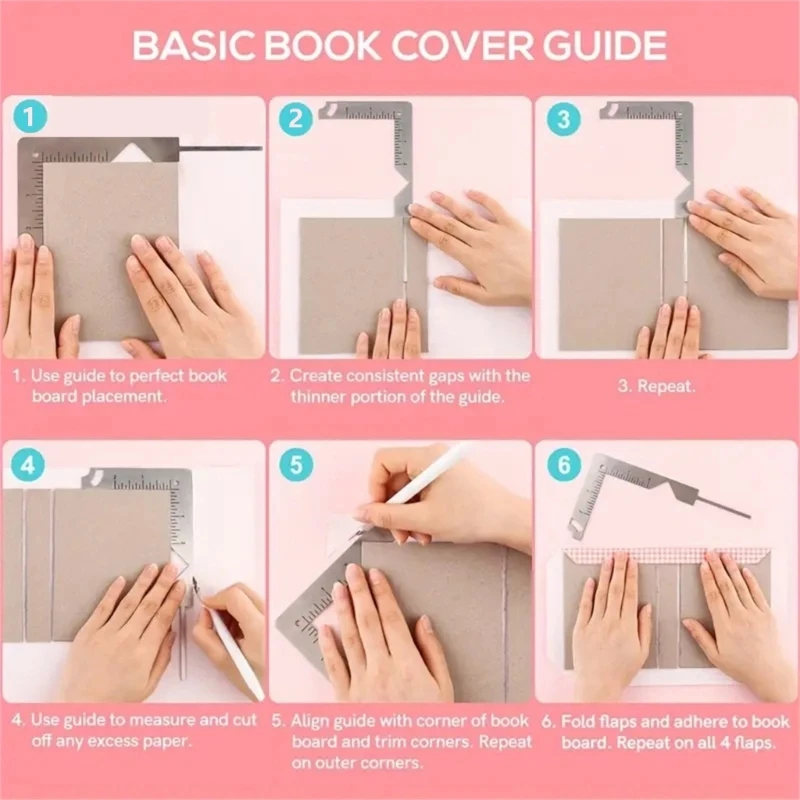 Multipurpose Book Cover Ruler With Gradations For Crafting And Art Projects