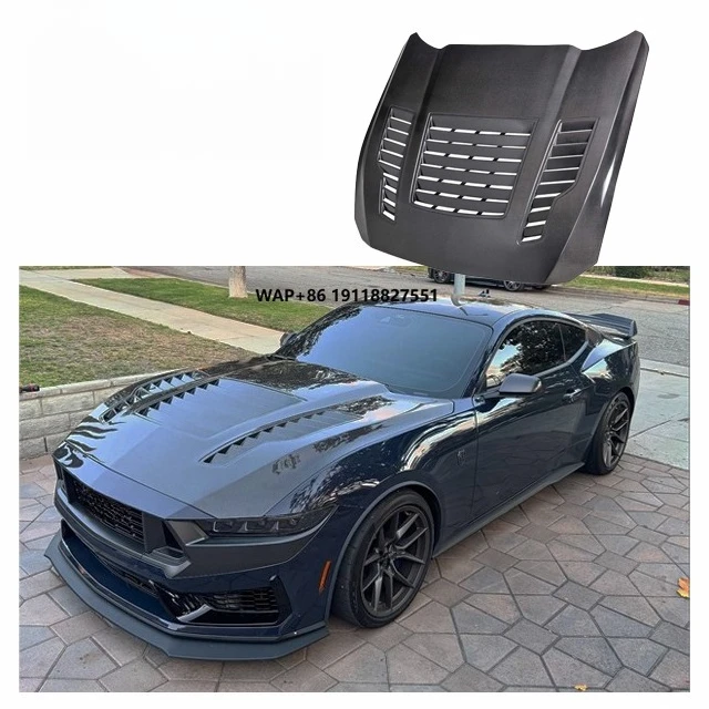 

Carbon Hood for Mustang 2024 2025 S650 Upgrade Vent Style Carbon Fiber Engine Bonnet Hood