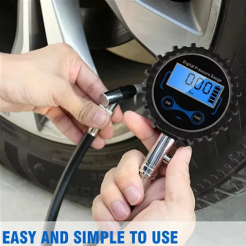 

WO-3～200PSI Car Tire Pressure Gauge LCD Display High Precision Digital Tire Tester For Car Truck Vehicle Motorcycle