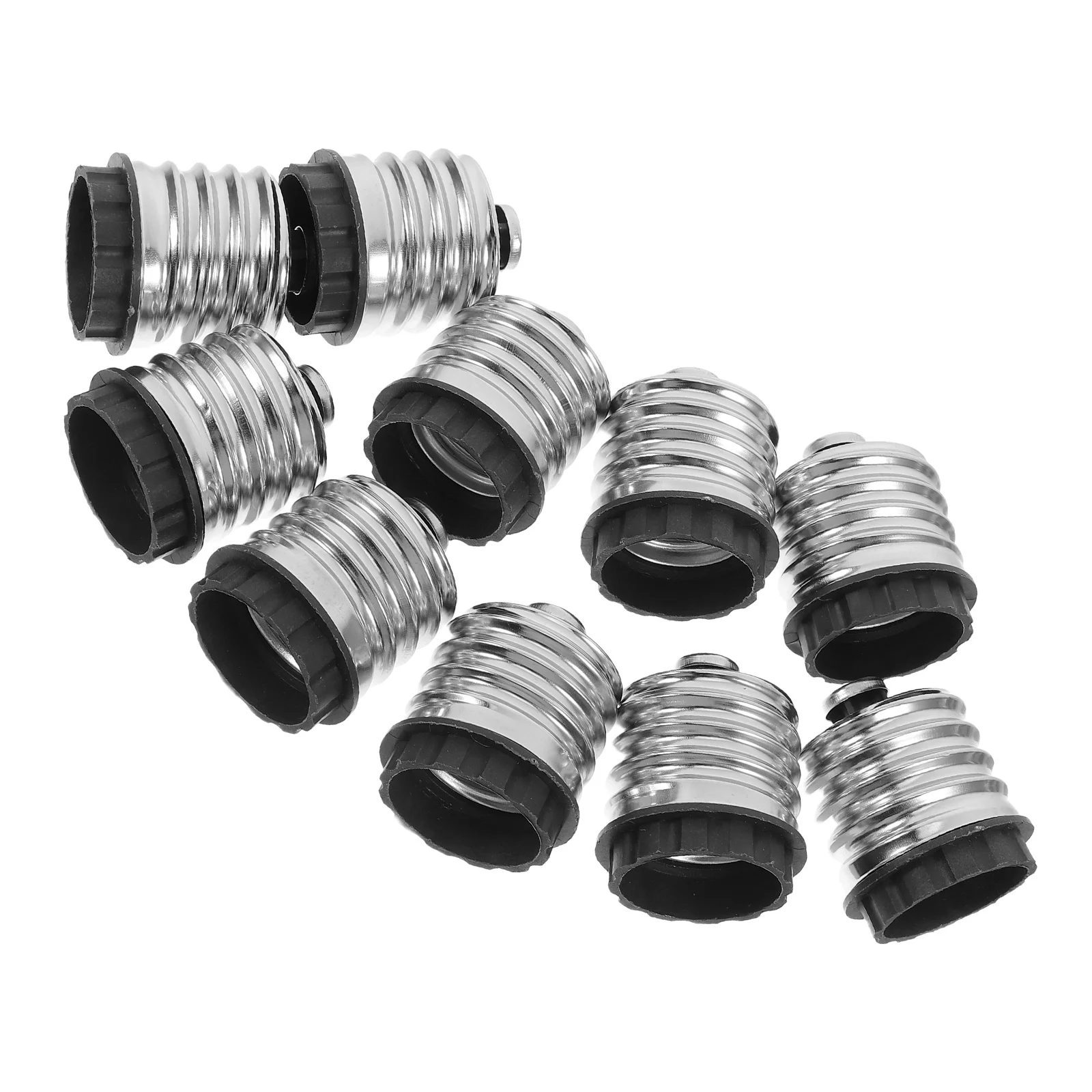 

10pcs to E26 Lamp Adapter Zinc Alloy LED Bulb Base Clips Shade Holder Light Socket Plug Home Office Shop Use
