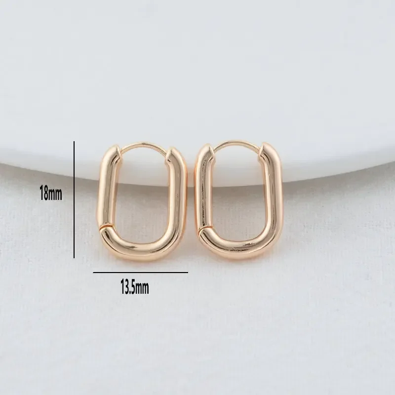 13.5*18MM 16*21MM 14K Gold Color Brass Oval Earrings Hoops High Quality Jewelry Making Supplies Diy Findings Accessories