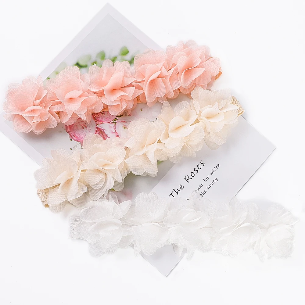 Flower Headband for Baby Girls Cute Flower Hairband Soft Elastic Newborn Kid Headwear Toddler Headband Headwear Baby Accessories