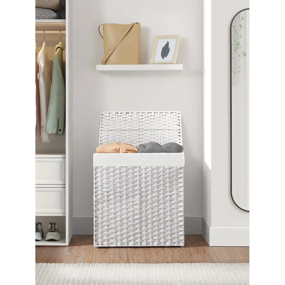 

Laundry Baskets Organization Storage Organization Laundry Hamper With Lid, 110L Clothes Hamper With 2 Removable Liner Bags 6 Mes