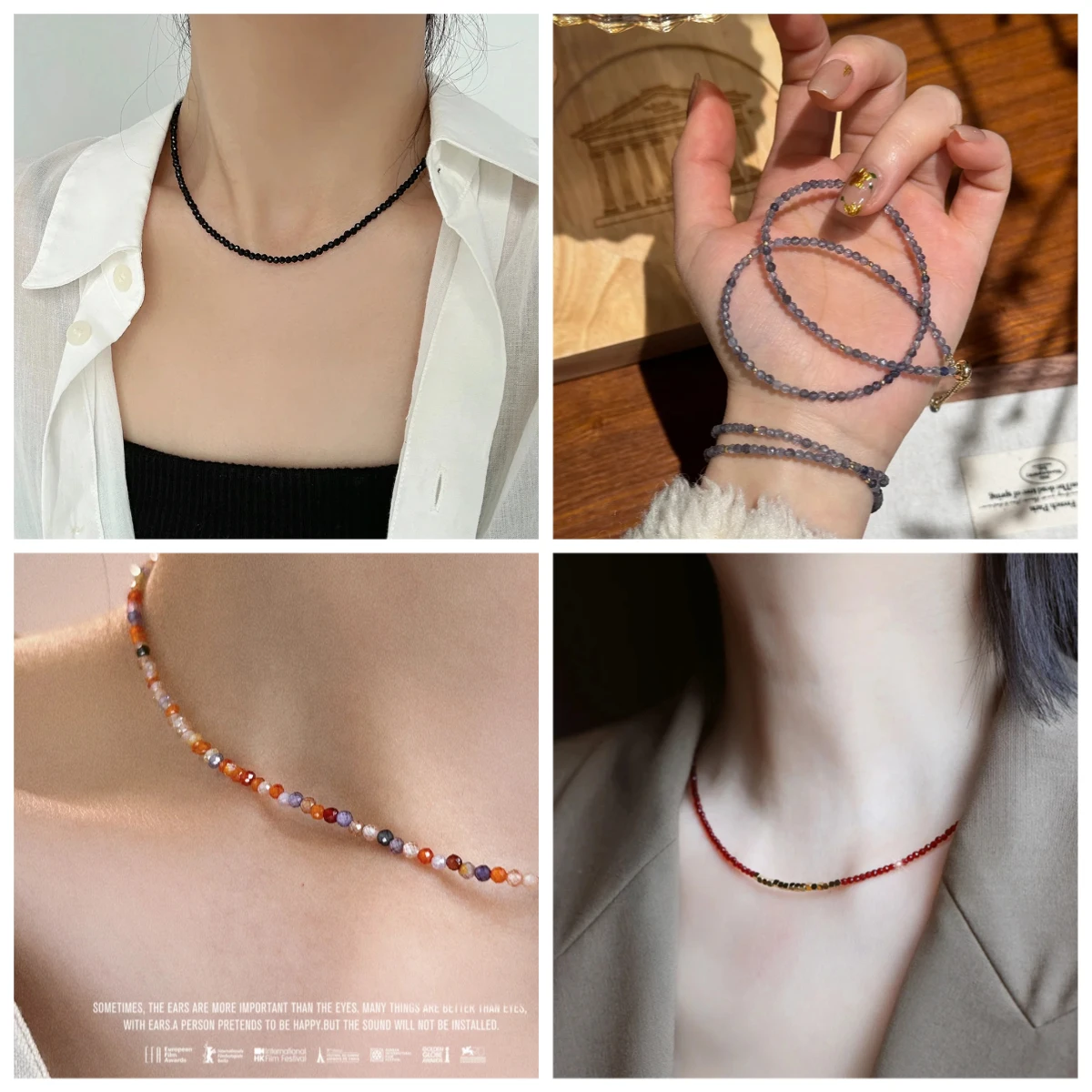 Natural Stone Beads Round Faceted Small Beads Color Loose Exquisite Beaded for Jewelry Making DIY Bracelet Necklace Accessories