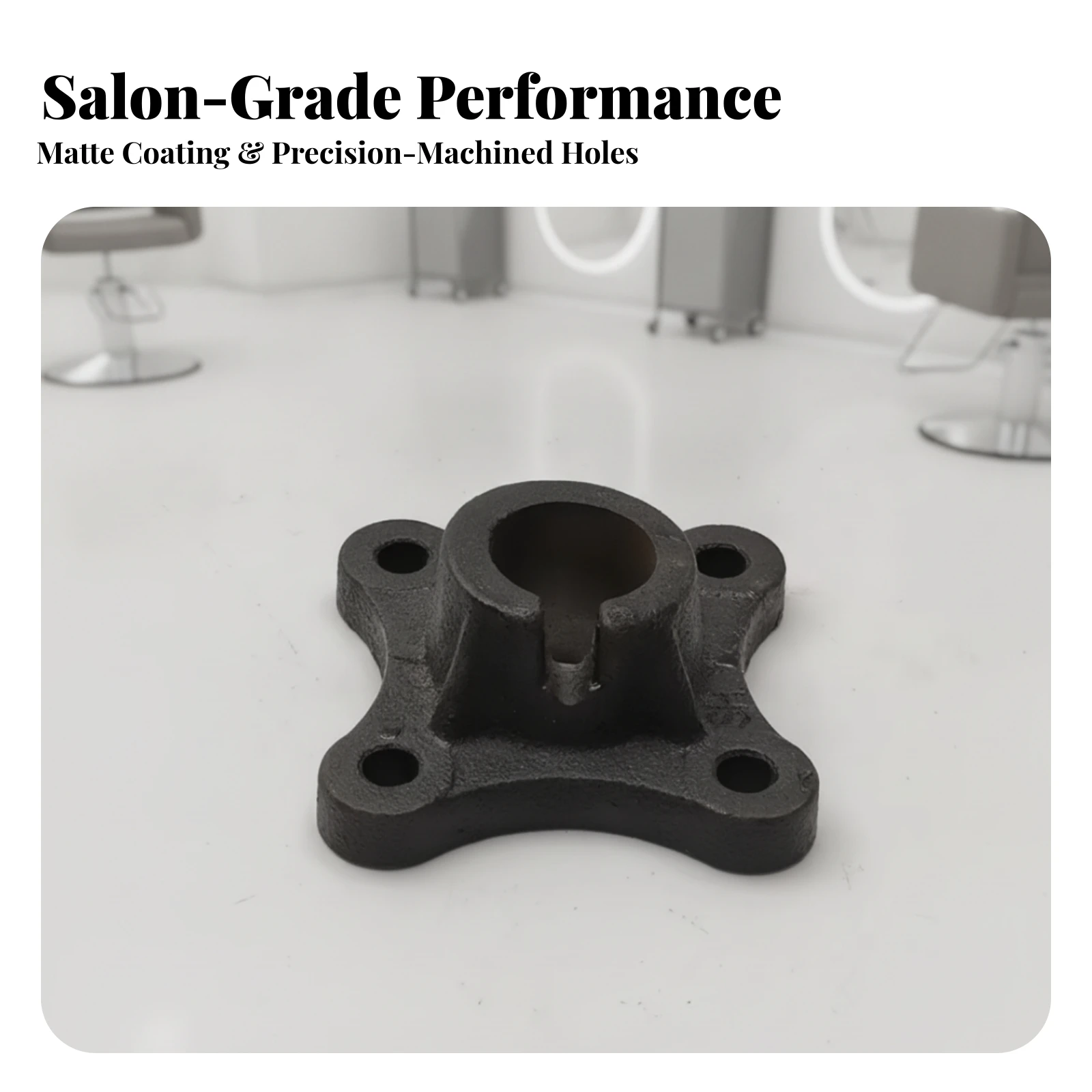 Salon Chair Connector Replacement Chair Bracket with Socket Mounting Bracket Universal Hardware Compatible for Barbers